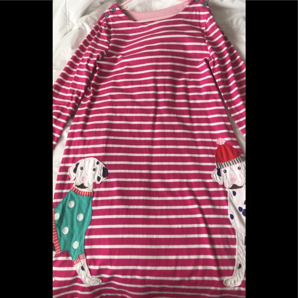 Mini Boden Dalmatian dress sz 11/12 euc